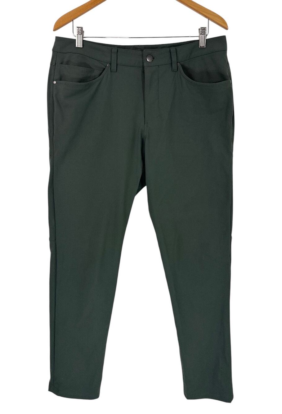 lululemon Men's ABC Classic-Fit 5 Pocket Pant Green Size 34 Warpstreme Stretch